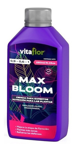 Fertilizante Max Bloom Flora 500c Terrafertil Cultivo Indoor