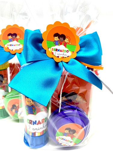 Kit Lembrancinha 3 Palavrinhas Bolha Ioio Massinha 20 Kits
