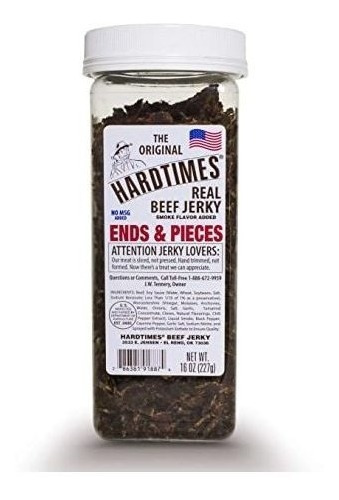 Tiempos Difíciles Ends 16 Oz Frasco Y Piezas Real Beef Jerky