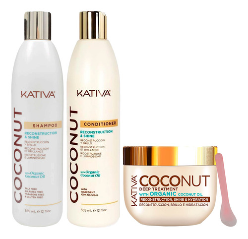 Kit Kativa Coco Shampoo + Acondicionador + Mascarilla