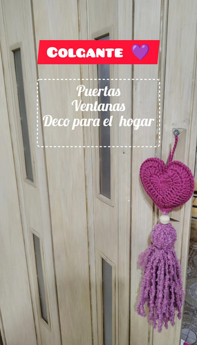 Corazones Colgantes Tejidos Crochet Decorativos Abundancia