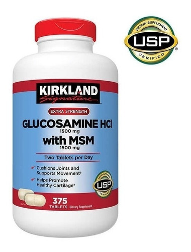 Glucosamine Hci 1500mg Msm 1500mg -375 Tablets Importado Usa