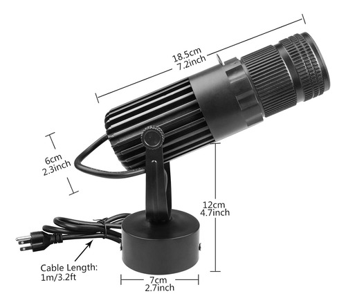 Foco Led Para Boda, Haz Blanco Redondo, Enfoque Manual, 4 Ap