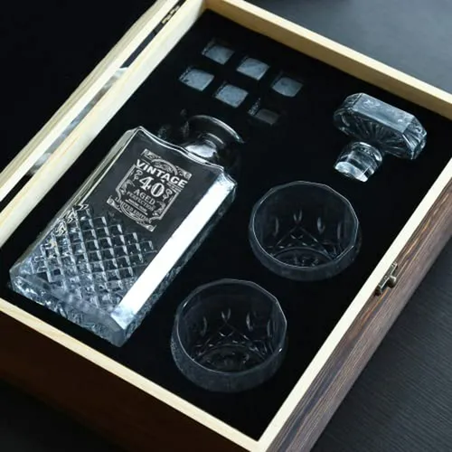 Regalo 40 Cumpleaños Hombre Mujer, Decantador Whisky Vintage