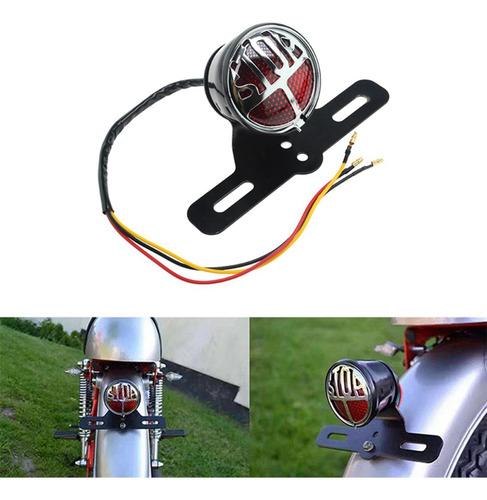 Luz Trasera Led Retro Miller Stop, Placa De Matrícula Trase
