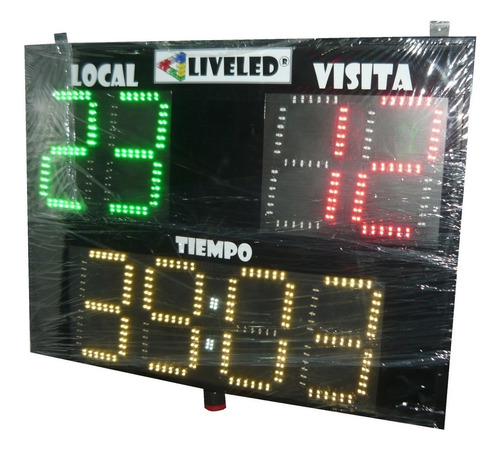 Tablero Electronico Led Mod: Le2525 Para Futbol 5 Interior