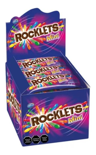 Mini Rocklets Caja 44 X 10 Grs Confites Souvenirs Golosinas 