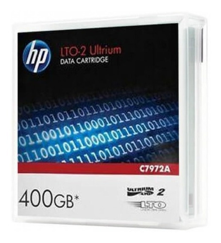 Cinta magnética de datos HP Lto-2 Ultrium C7972a de 400 gb