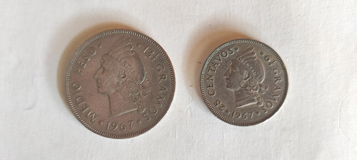 Medio Pesos Más 25 Centavos República Dominicana 1967 Moneda