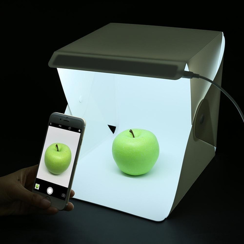 Imagen 6 de 7 de Caja Estudio Fotografico Portable Mini Usb Led 23x24x22 Cm