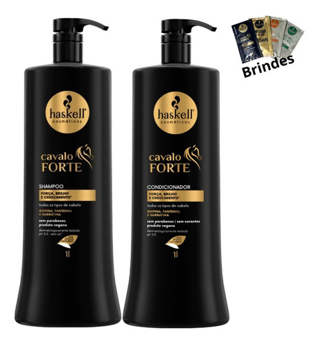 Haskell Kit Cavalo Forte - Shampoo E Condicionador 1 Litro