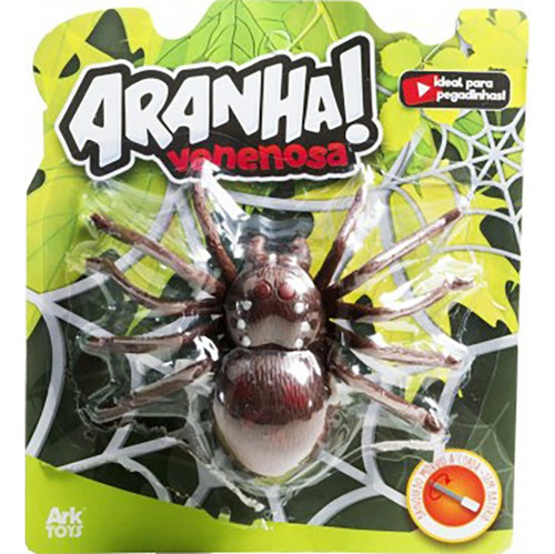 Aranha Venenosa Brinquedo A Corda Aracnídeo 12,5cm