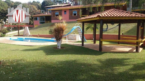 Imagem 1 de 17 de Linda Chácara Com Escritura, Em Loteamento Fechado De Chácaras, 04 Dormitórios, Pomar, Jardim, Piscina, À Venda, 1500 M² Por R$ 780.000 - Socorro/sp - Ch0825