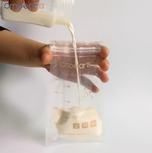 Imagen 5 de 5 de Bolsas Almacenar Leche Materna Libre Bpa Doble Cremallera