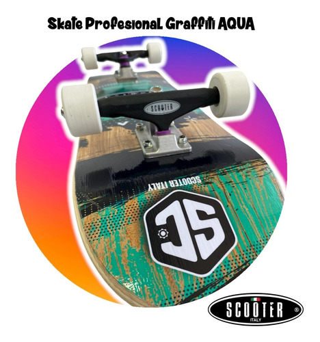 Imagen 5 de 9 de Skate Profesional Scooter Italy Maple Canadiense Aluminio