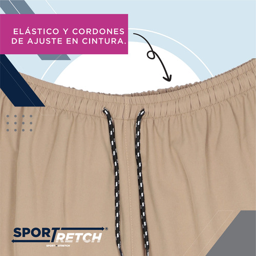 Short Deportivo Stretch Para Hombre Con Licra Entrenamiento