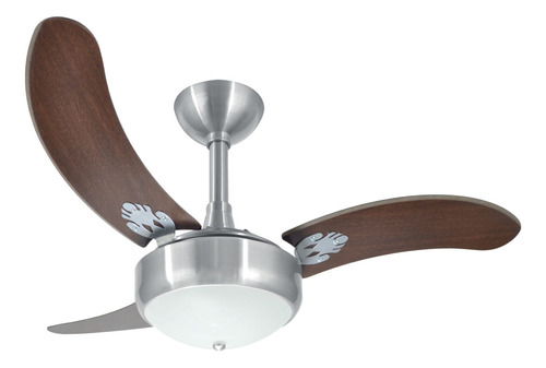 Ventilador Infinity Lux Prata Es 3 Pás Mdf Tb 110v+controle