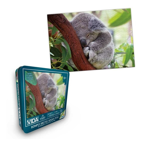 Rompecabezas 1000 Piezas Ronda Koala Colección Vida En Lata 