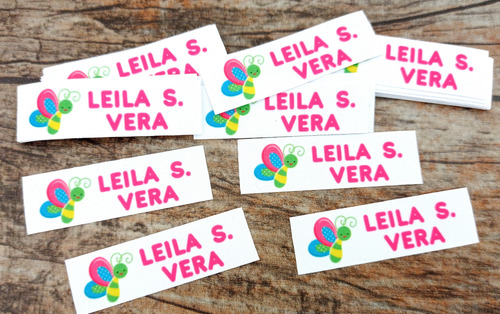 60 Etiquetas Personalizadas De Raso Termoadhesivas