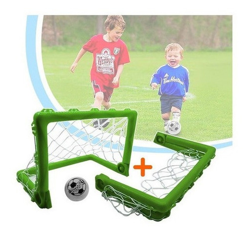 Mini Arcos De Fútbol Plegables Cancha Portátil + Balón Plást