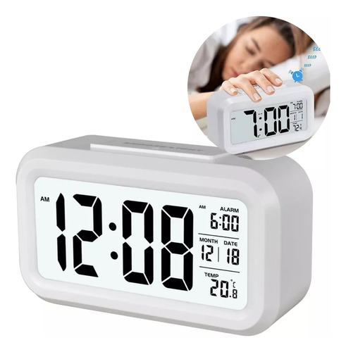 Despertador Digital, Mesita De Noche, Alarma Led,