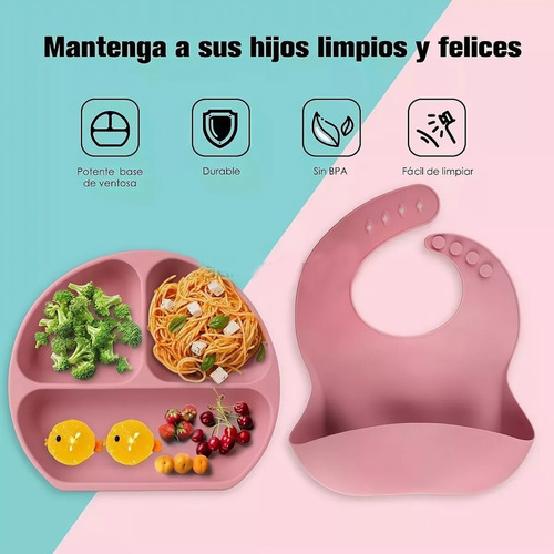 Ml Platos For Bebés Silicona Bowl Copa Cuchara Tenedor