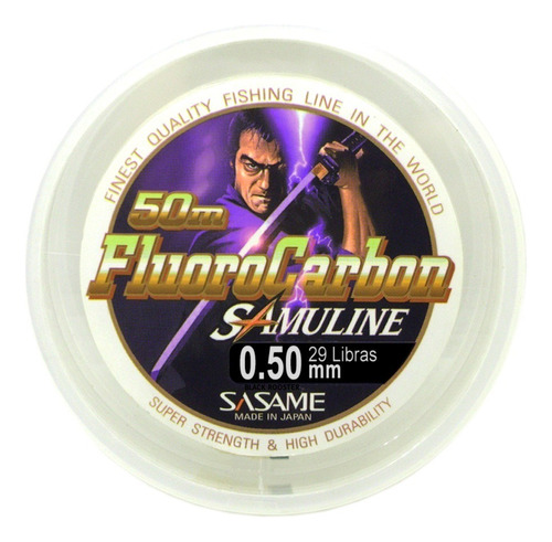 Fluorocarbono Sasame Samuline 0.50mm 13.2 Kg 50 Mts Japon