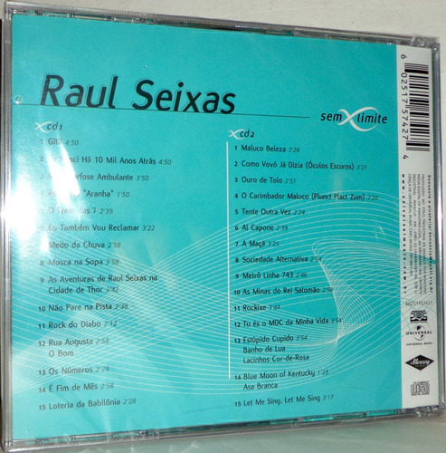 Cd Raul Seixas - Sem Limite - 30 Sucessos ( Cd Duplo )