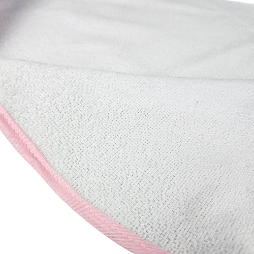Toalha De Banho Com Capuz Felpuda Para Bebê Enxoval Fralda Cor Safari Rosa
