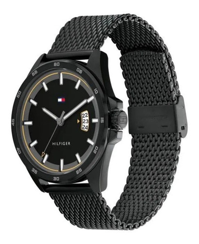 Reloj Tommy Hilfiger Hombre Carter Negro Acero Mesh 1791913