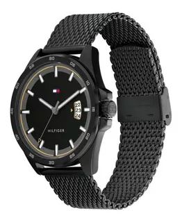 Reloj Tommy Hilfiger Hombre Carter Negro Acero Mesh 1791913