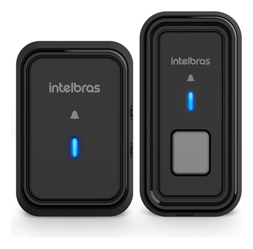 Campanhia Sem Fio Com Bateria Cib 101 Preta Intelbras