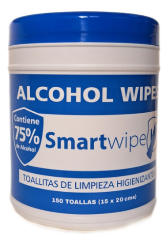 4 Potes Con 150 Toallas Desinfectantes Con Alcohol 75%, Isp