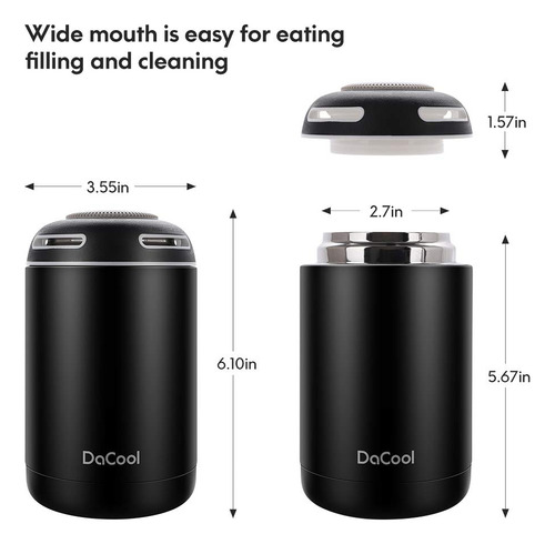 Contenedor Aislado De Acero Inoxidable 475 Ml Para Comida Ca