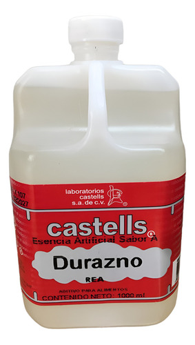 Esencia Sabor A Durazno Castells 1000 Ml (sabor Y Aroma)