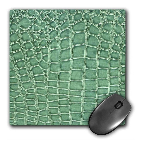 3drose Llc 8 x 8 x 0.25 inches Mouse Pad, Verde Alligator