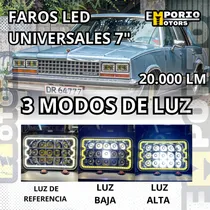 Comprar Faros Led Cuadrado Universales H4 7 Pulgadas Borde Blanco