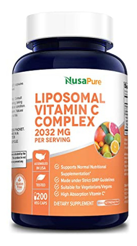 Suplemento Vitamina C Vitamina C Liposomal 2032mg - 200 Cáp