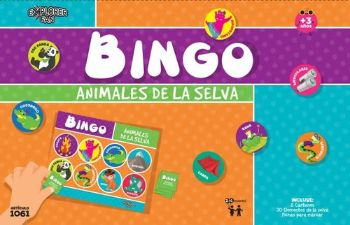 Bingo Infantil Juego De Mesa Didáctico Animales Numeros 