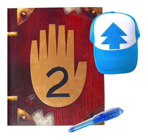 Gravity Falls Diario 2 + Gorra Dipper + Pluma Tinta Invisibl