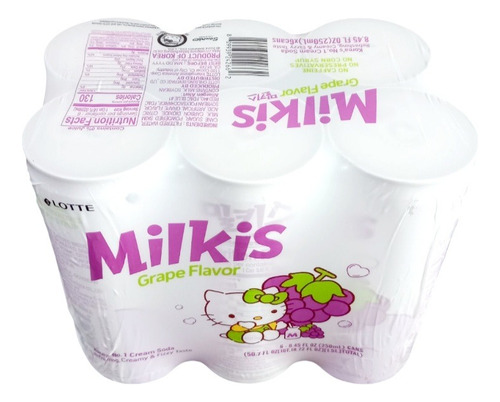 Refresco Milkis Uva Hello Kitty. 6 Latas.