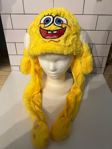 Gorro Peluche Levanta Orejas Varios Modelos Muy Suave Bob Esponja 1