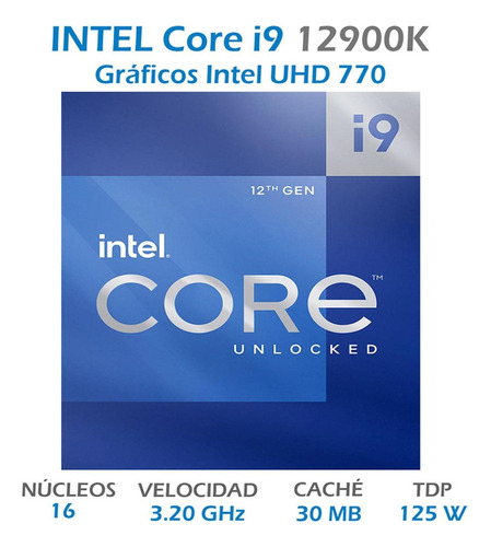 Procesador Intel Core I9-12900k Graphics 770 S-1700 3.20ghz