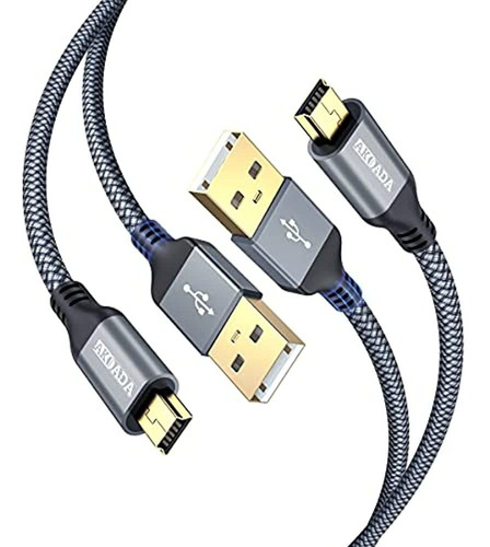 Cable Mini Usb [10ft 2 Pack], Akoada Usb 2.0 Tipo A A Mini B