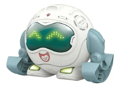 Brinquedo Robô Cambalhota Com Som E Luz 7203 - Braskit Cor Branco