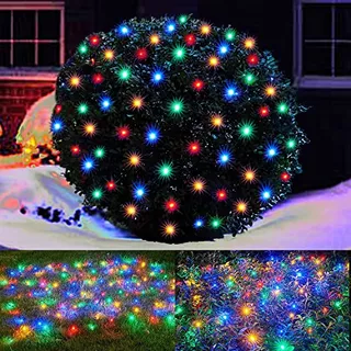 Led Christmas Net Lights Outdoor Christmas Decorations ...