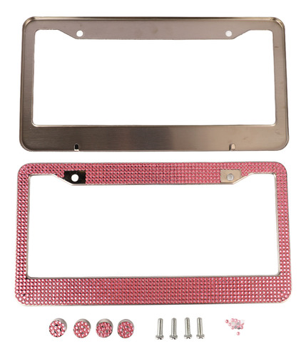 Soporte Para Matrícula, 2 Fundas Con Marco Brillante Para Mu