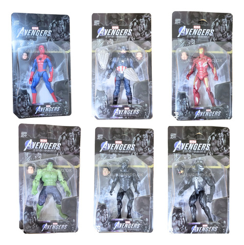 Muñeco Articulado Spiderman Cabeza Extra Figura Avengers   