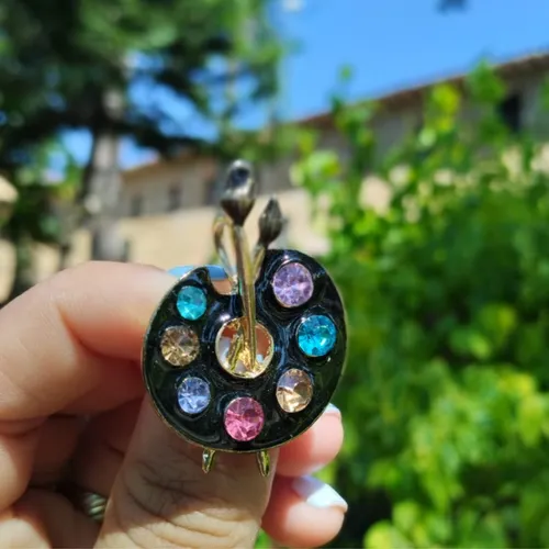 Broche Prendedor Pin De Paleta De Dibujo Para Mujer Y Hombre