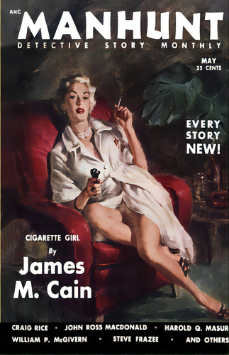 Manhunt, May 1953, De Macdonald, John Ross. Editorial Fiction House Pr, Tapa Blanda En Inglés